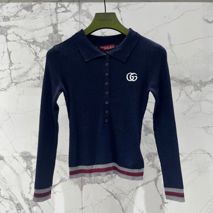 GUCCI 26S LONG-SLEEVE KNIT POLO 503