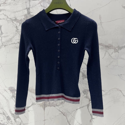 GUCCI 26S LONG-SLEEVE KNIT POLO 503