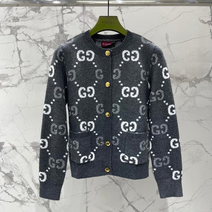 GUCCI 26S CREWNECK KNIT CARDIGAN 569