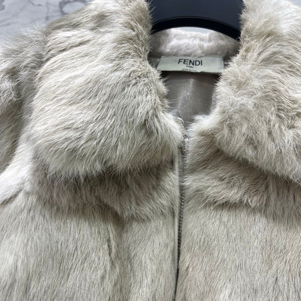 FENDI 26S FUR JACKET WITH KNIT SLEEVES 531