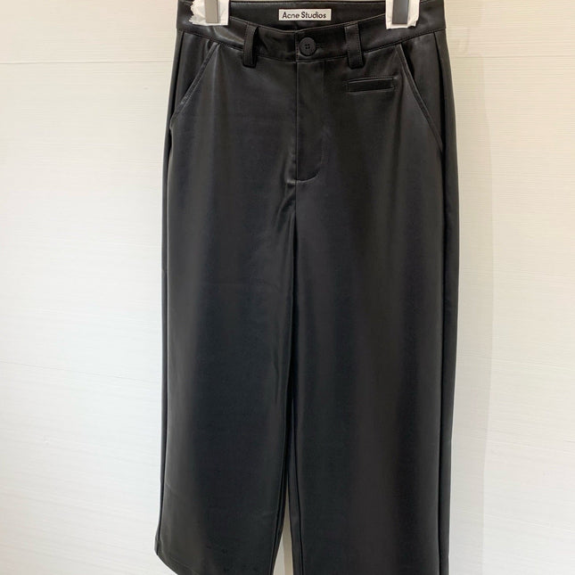 DIOR 25S LEATHER CROPPED PANTS 666
