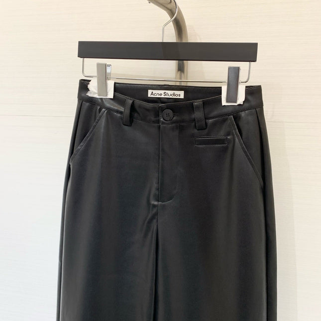 DIOR 25S LEATHER CROPPED PANTS 666