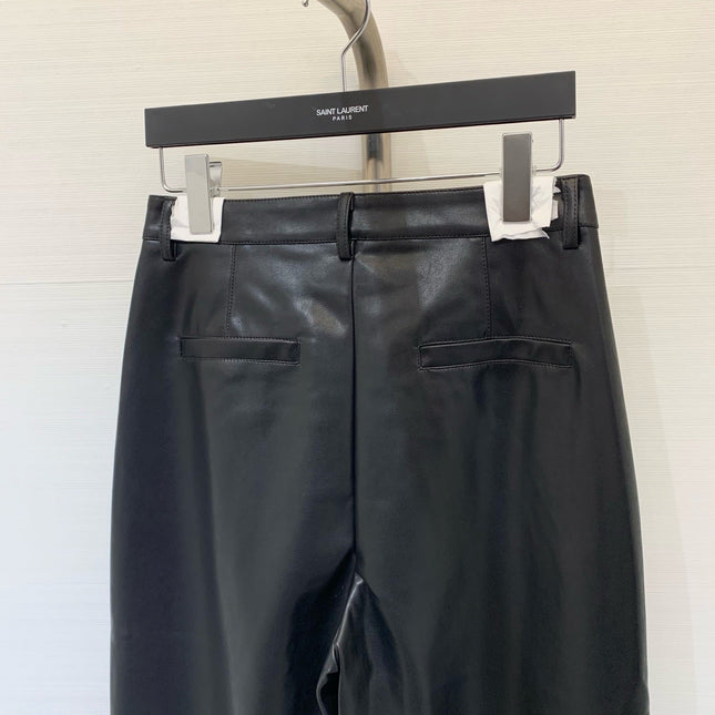 DIOR 25S LEATHER CROPPED PANTS 666
