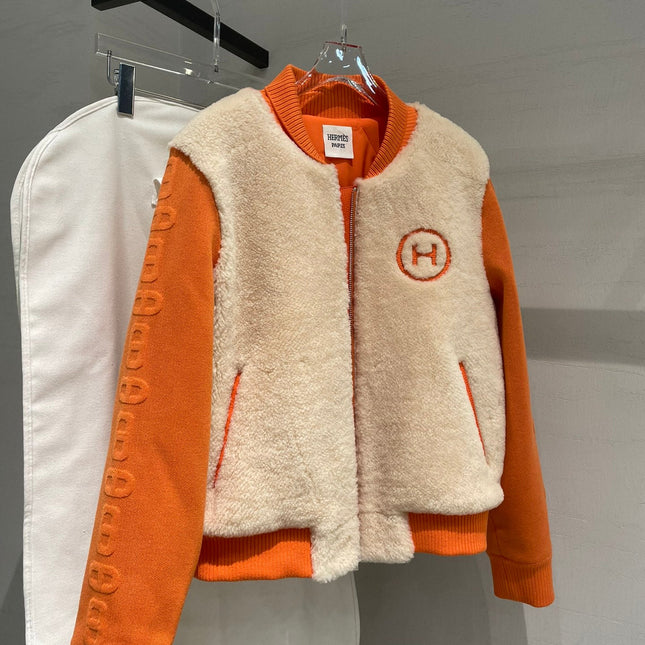 HERMES 25S SHEEPSKIN BOMBER JACKET 169