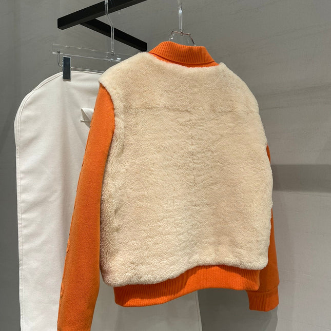 HERMES 25S SHEEPSKIN BOMBER JACKET 169