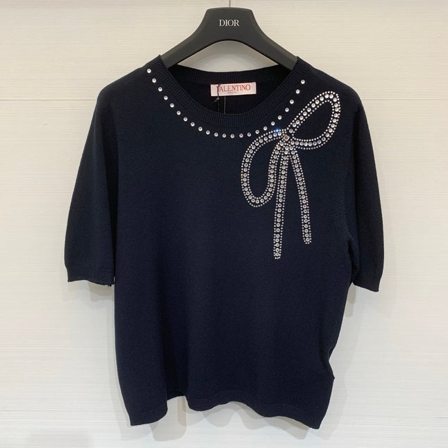 VALENTINO 26S SHORT SLEEVE KNIT TOP 227