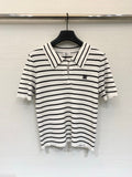 CELINE 26S STRIPED SHORT-SLEEVE POLO SHIRT 488