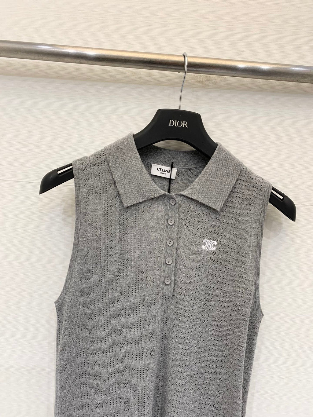 CELINE 26S SLEEVELESS POLO SHIRT 474