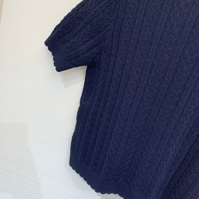 VALENTINO 26S SHORT-SLEEVE KNIT CARDIGAN 469