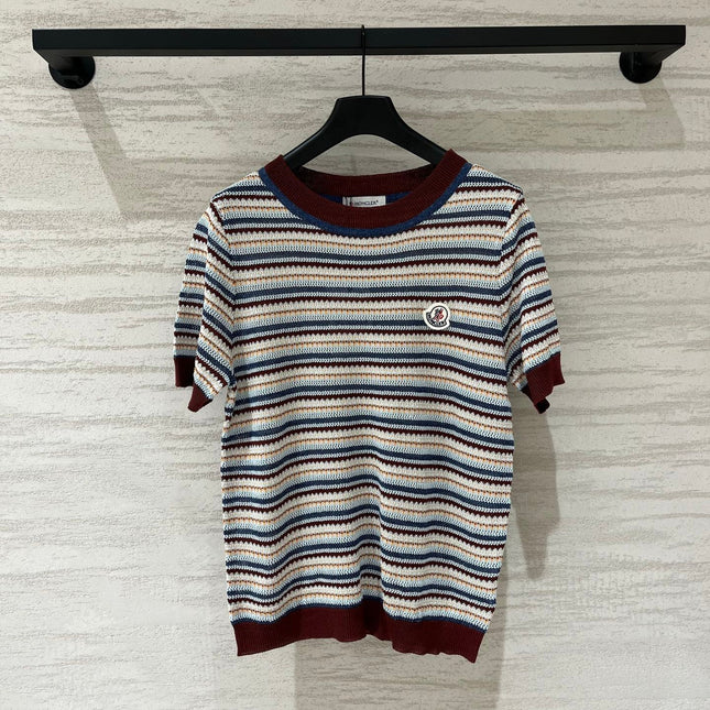 MONCLER 26S SHORT-SLEEVE KNIT T-SHIRT 672