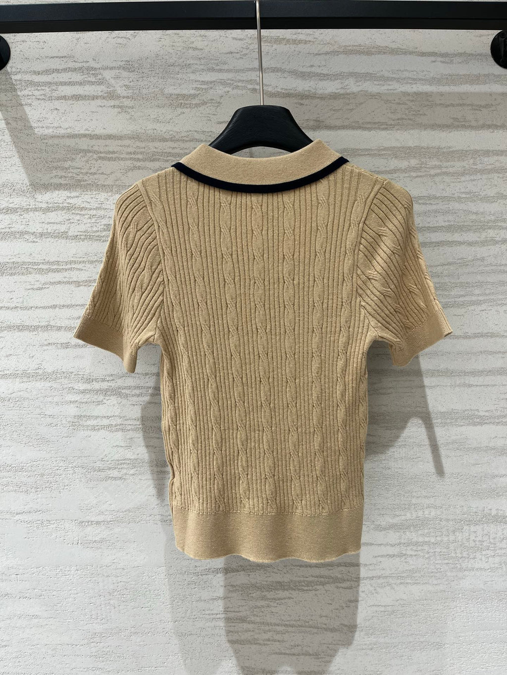 LOEWE 26S CABLE-KNIT LOGO SWEATER TOP 533