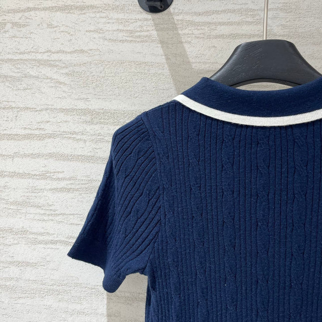 LOEWE 26S CABLE-KNIT LOGO SWEATER TOP 532