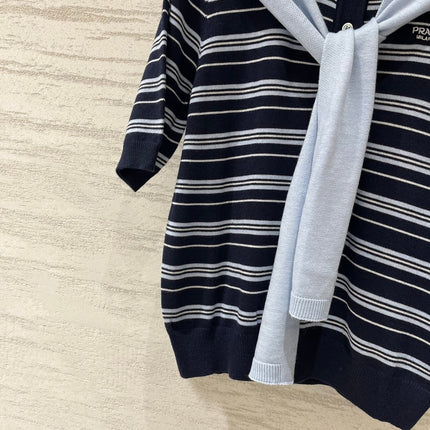 PRADA 26S SHORT-SLEEVE POLO SWEATER 1168