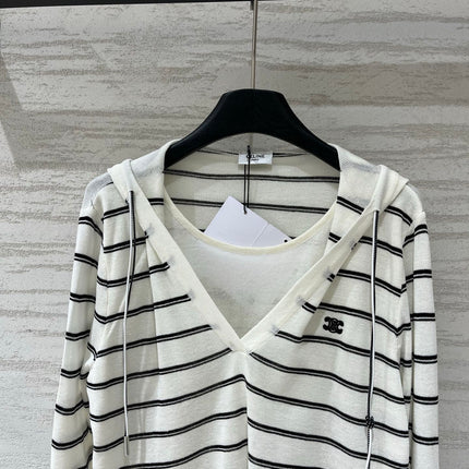 CELINE 26S V-NECK HOODED SWEATER 523