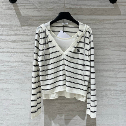 CELINE 26S V-NECK HOODED SWEATER 523