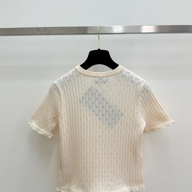 PRADA 26S SHORT-SLEEVE KNIT TOP 1017