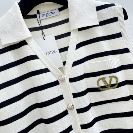 VALENTINO 26S COLLARED KNIT VEST 396
