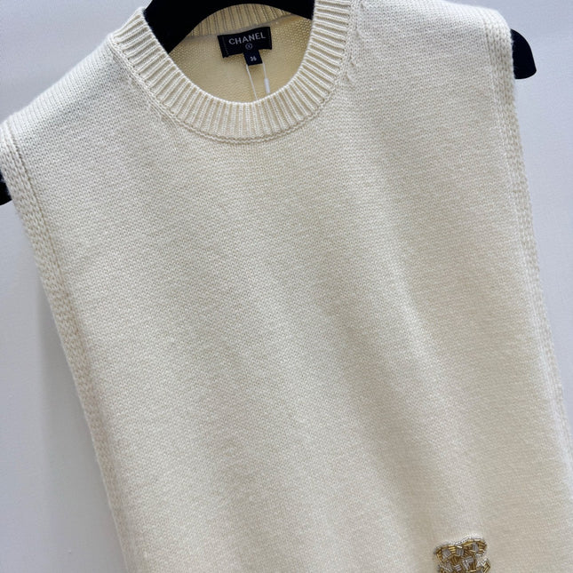 CHANEL 26S SLEEVELESS KNIT TOP 1315