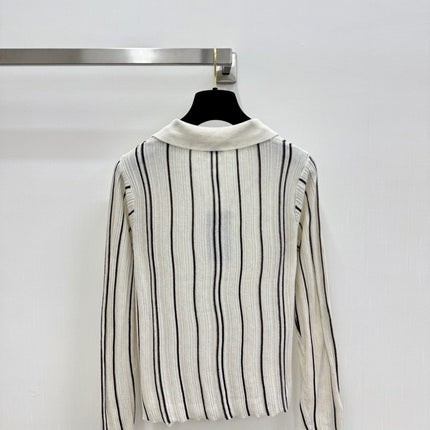 YSL 26S LONG-SLEEVE KNIT POLO SHIRT 483