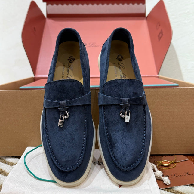 LP SUMMER CHARMS WALK LOAFERS IN NAVY BLUE SUEDE