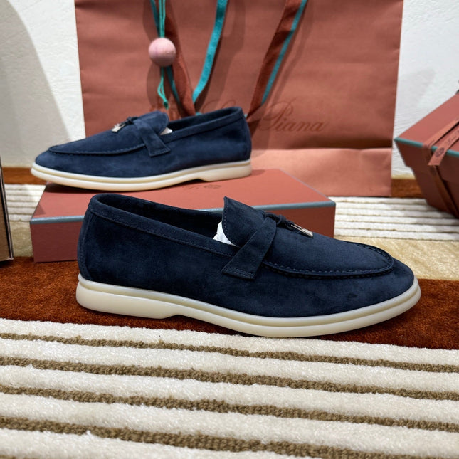 LP SUMMER CHARMS WALK LOAFERS IN NAVY BLUE SUEDE