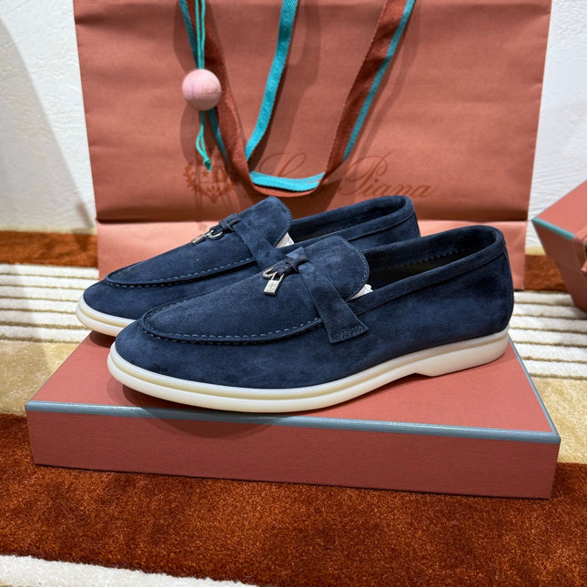 LP SUMMER CHARMS WALK LOAFERS IN NAVY BLUE SUEDE