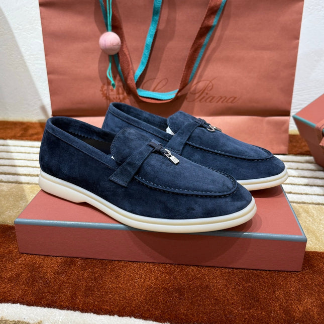LP SUMMER CHARMS WALK LOAFERS IN NAVY BLUE SUEDE