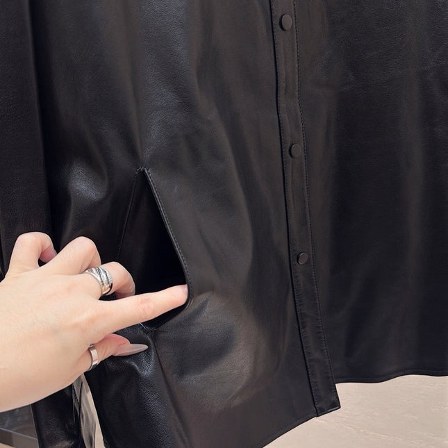 PRADA 25S LEATHER SHIRT JACKET 451
