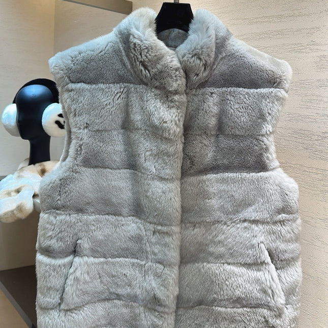 DIOR 25S SLEEVELESS RABBIT FUR JACKET 632