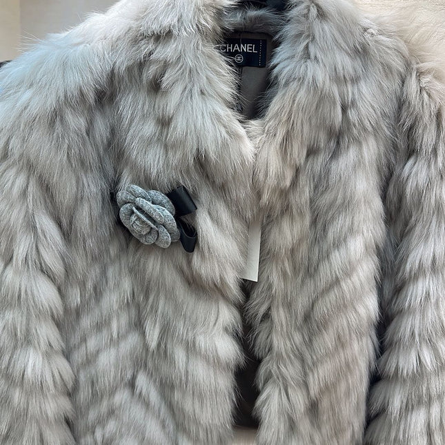 CHANEL 26S SHORT FOX FUR JACKET 808