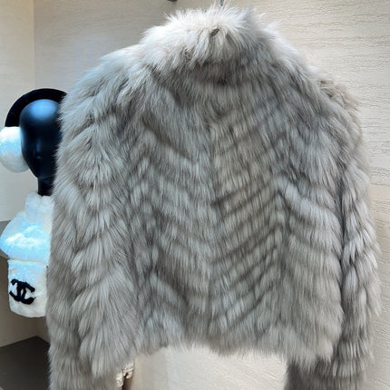 CHANEL 26S SHORT FOX FUR JACKET 808