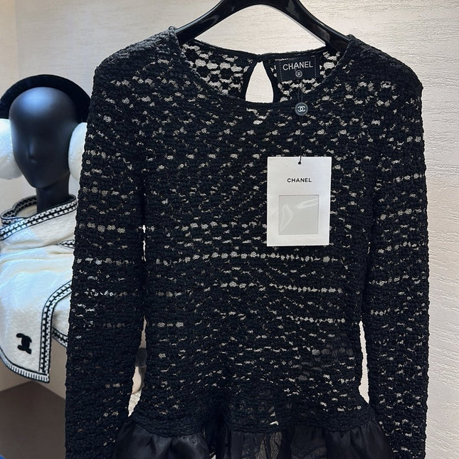 CHANEL 26S SHEER ORGANZA BLOUSE 660
