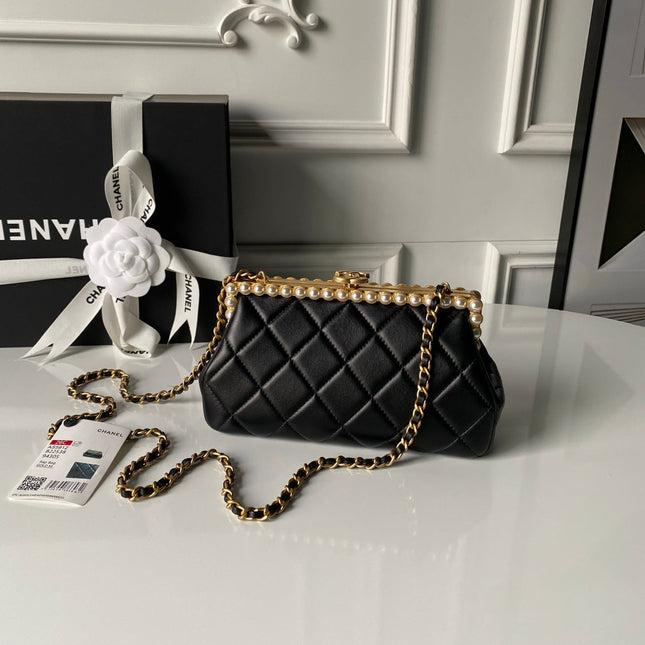 CHANEL 26S CROSSBODY BAG 20 IN BLACK LAMBSKIN