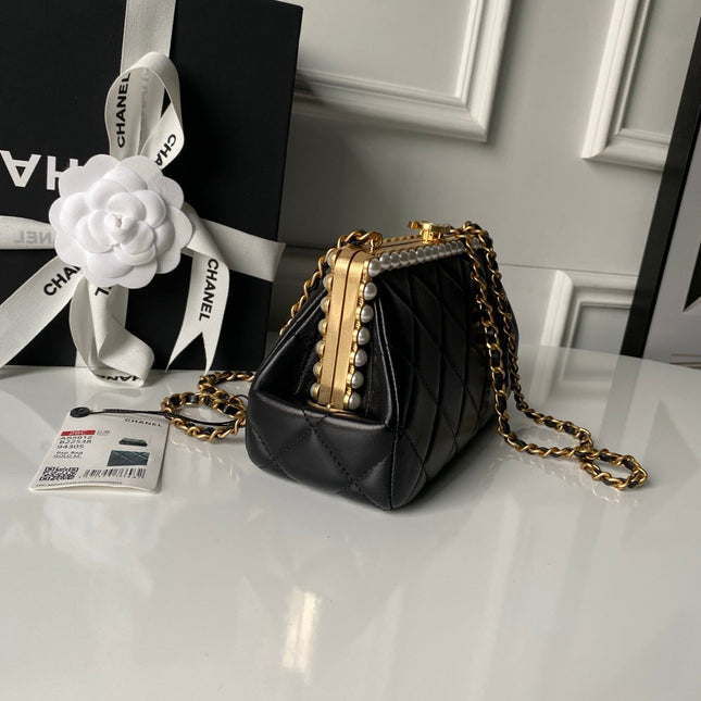 CHANEL 26S CROSSBODY BAG 20 IN BLACK LAMBSKIN