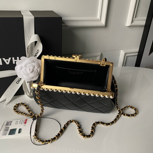 CHANEL 26S CROSSBODY BAG 20 IN BLACK LAMBSKIN