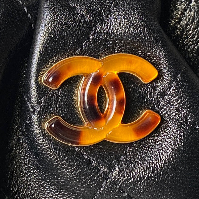 CHANEL 26S HAND BAG 32 IN BLACK LAMBSKIN