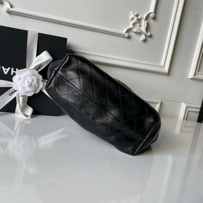 CHANEL 26S HAND BAG 32 IN BLACK LAMBSKIN