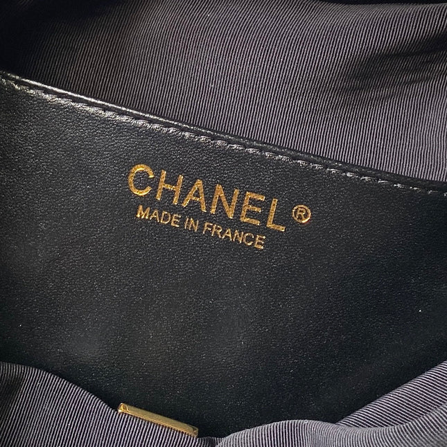 CHANEL 26S HAND BAG 32 IN BLACK LAMBSKIN
