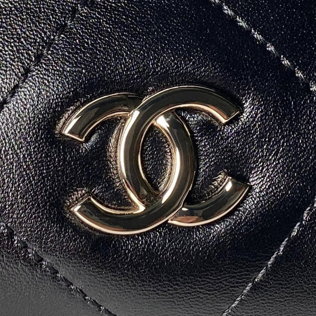 CHANEL 26S HOBO BAG 23 IN BLACK LAMBSKIN