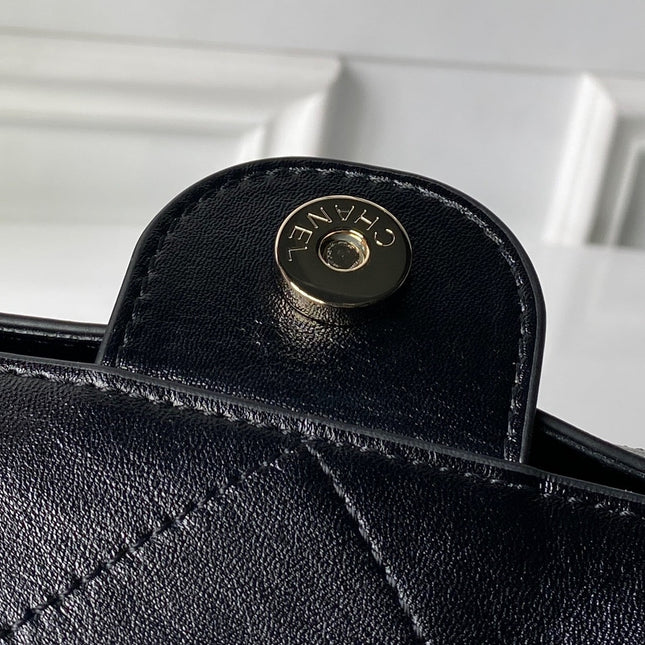 CHANEL 26S HOBO BAG 23 IN BLACK LAMBSKIN