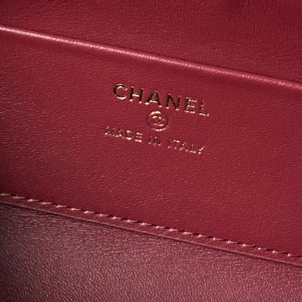 CHANEL 26S BARREL CLUTCH WITH CHAIN 23 IN CARAMEL BROWN SUEDE AND CALFSKIN GOLD HARDWARE