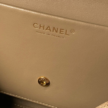 CHANEL 26S MAXI FLAP BAG 32 IN DARK BEIGE SUEDE AND CALFSKIN GOLD HARDWARE