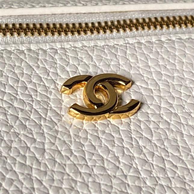 CHANEL 26S VANITY BAG 19 IN IVORY WHITE CAVIAR CALFSKIN GOLD HARDWARE