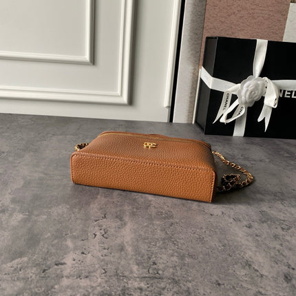 CHANEL 26S VANITY BAG 19 IN CARAMEL BROWN CAVIAR CALFSKIN GOLD HARDWARE