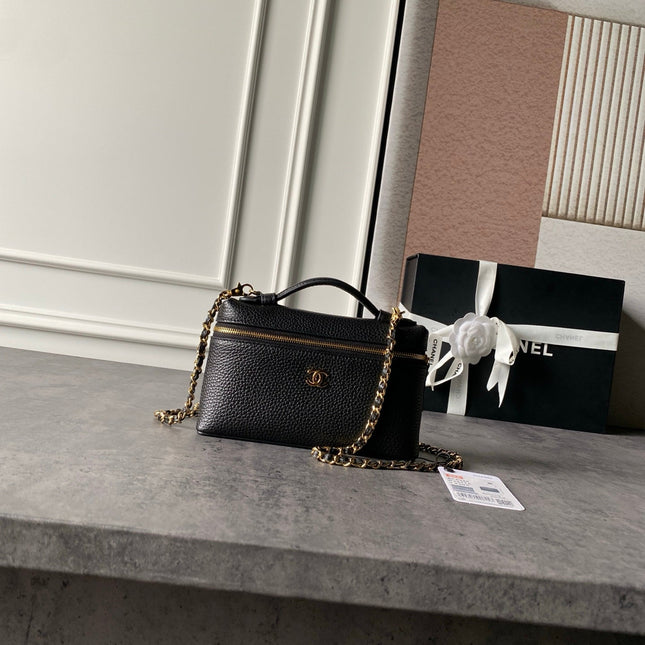 CHANEL 26S VANITY BAG 19 IN BLACK CAVIAR CALFSKIN GOLD HARDWARE