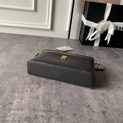CHANEL 26S VANITY BAG 19 IN BLACK CAVIAR CALFSKIN GOLD HARDWARE