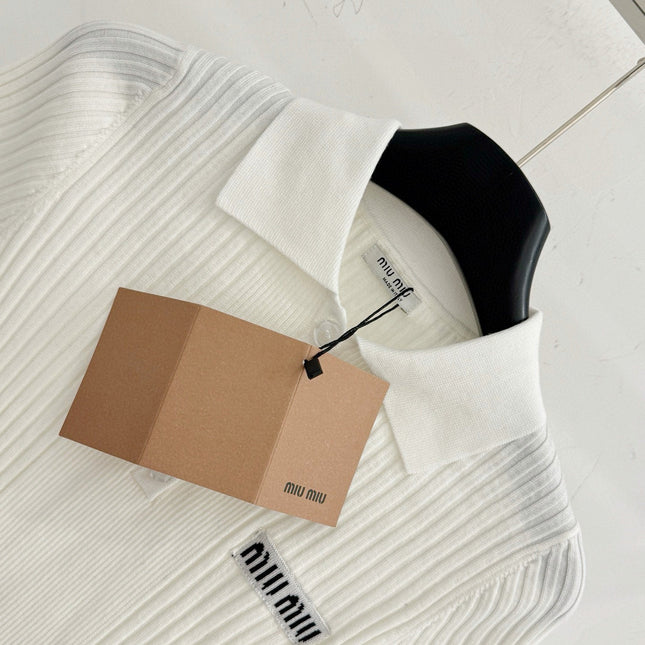 MIUMIU SHORT-SLEEVE POLO T-SHIRT STYLE 782