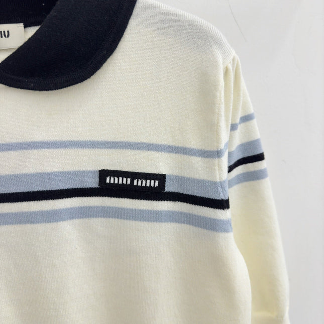 MIUMIU 26S KNIT POLO SWEATER 981