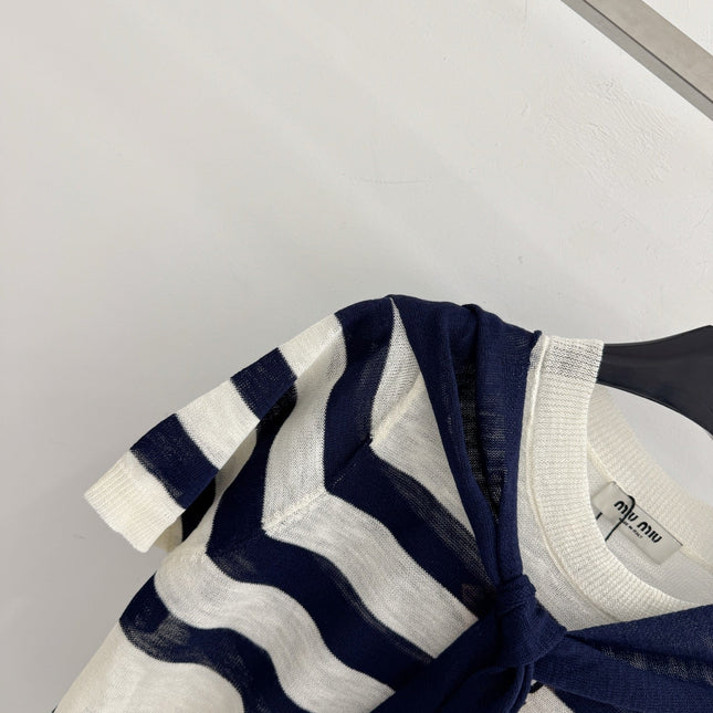 MIUMIU 26S SHORT-SLEEVED SWEATER STYLE 1097