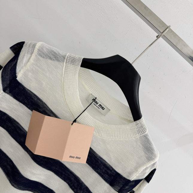 MIUMIU 26S SHORT-SLEEVED SWEATER STYLE 1097